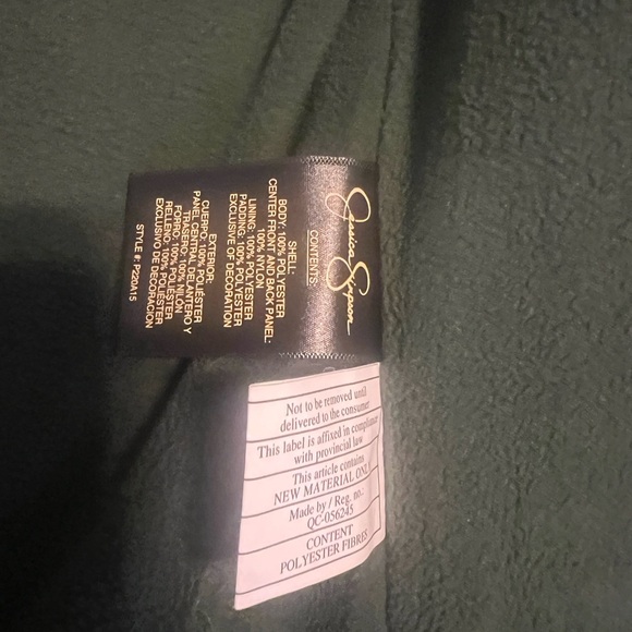 Green Jessica Simpson puffer coat- size 7/8 - Picture 6 of 10